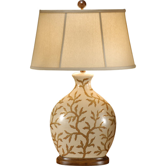 Frantic Branches Lamp by Wildwood in hand painted, fruitwood. Made from ceramic, porcelain in a cottage & farmhouse style.