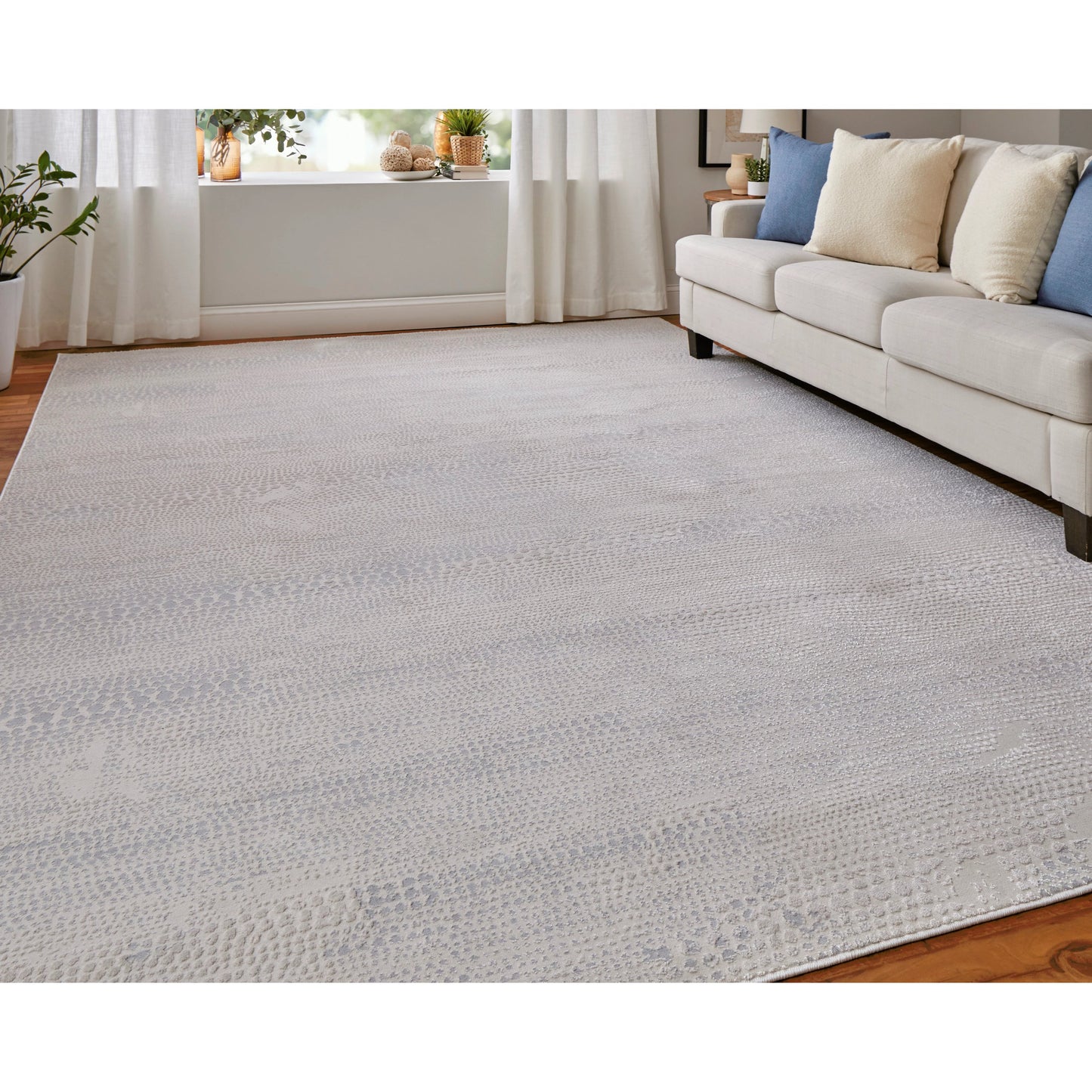 008 SI-2158650,SI-2158651,SI-2158652,SI-2158653 | Lifestyle | Prasad Rug - 67039N8F by Feizy in ivory, silver, gray. Made from polypropylene, polyester in a unique style.
