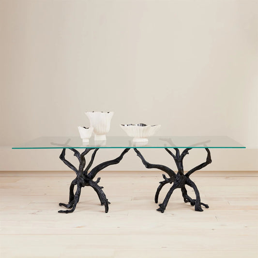 Monterey Rectangle Dining Table by Global Views in brown, clear and clear. Made from unique in a unique style.