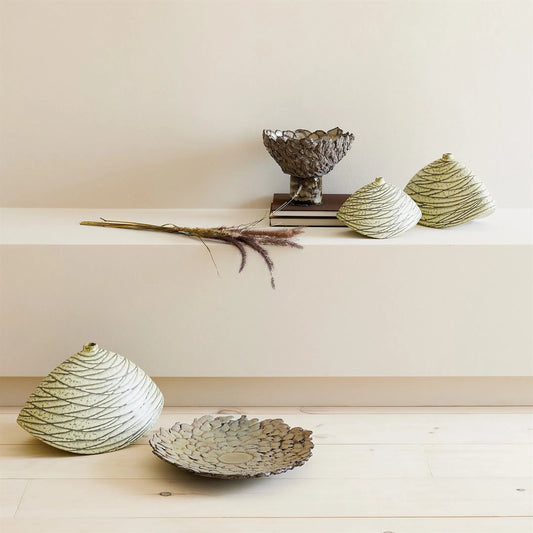 Stratum Vase by Global Views in celery. Made from unique in a eclectic & global style.