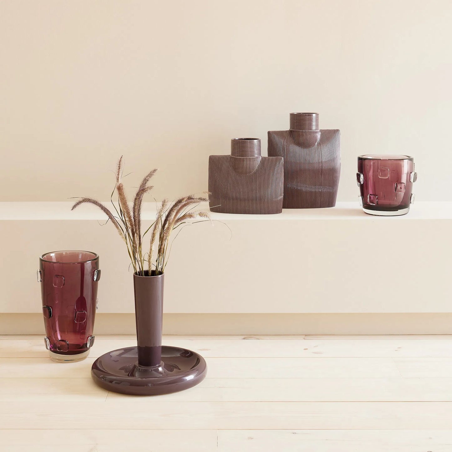 000 SI-2445721 | Additional Silo | Bountiful Vase by Global Views in plum. Made from earthenware in a eclectic & global style.