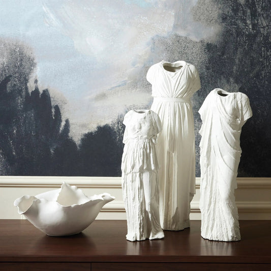 Greco Vase by Global Views in matte white. Made from unique in a modern style.