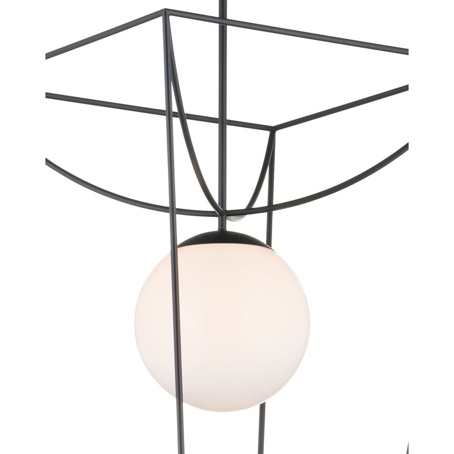010 SI-2191818 | Additional Silo | Rochefort Lantern by Currey and Company in black, white. Made from metal, glass in a modern style.