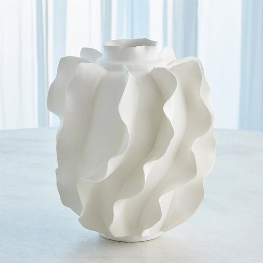 Folios Vase by Global Views in white and matte white. Made from unique in a unique style.