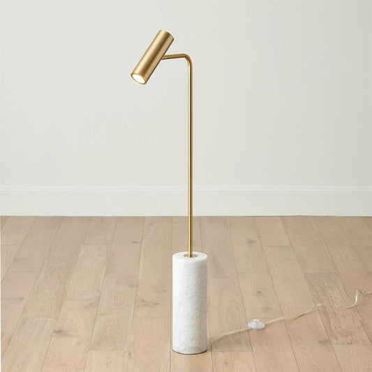 Spotlight Floor Lamp by Global Views in red and marble. Made from unique in a transitional style.