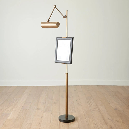 Display Floor Lamp by Global Views in brass. Made from brass, granite in a transitional style.