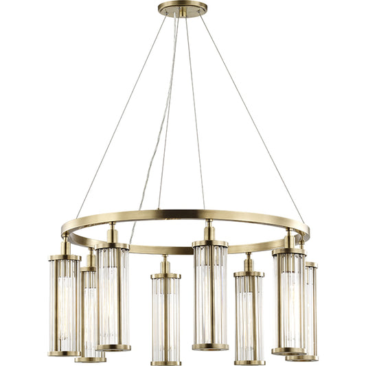 Marley Chandelier by Hudson Valley. Made from brass in a modern style.