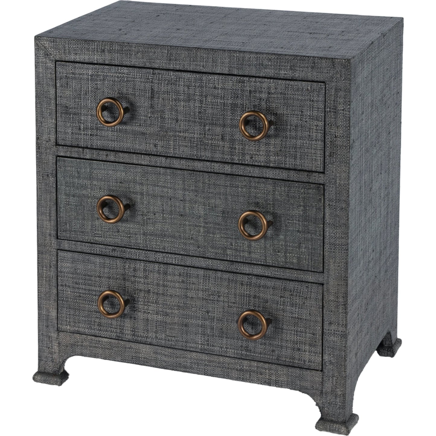 001 SI-2077868 | Additional Silo | Chatham Raffia Chest by Butler Specialty Company in charcoal and charcoal raffia. Made from gmelina beechwood solids, mdf, oak veneer, saguran raffia, aluminum in a modern style.