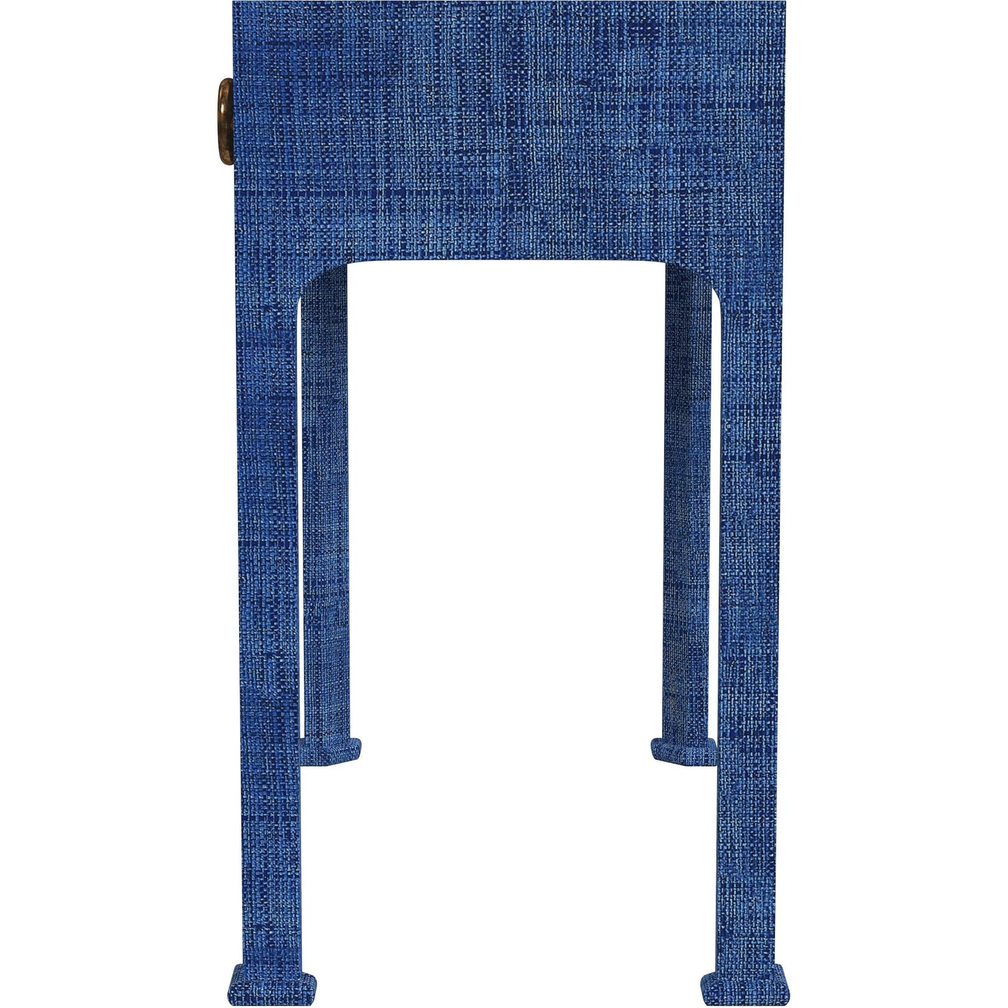 003 SI-2448125 | Additional Silo | Chatham Console Table by Butler Specialty Company in blue raffia. Made from gmelina arborea wood, mdf, maple veneer, raffia, aluminum in a unique style.