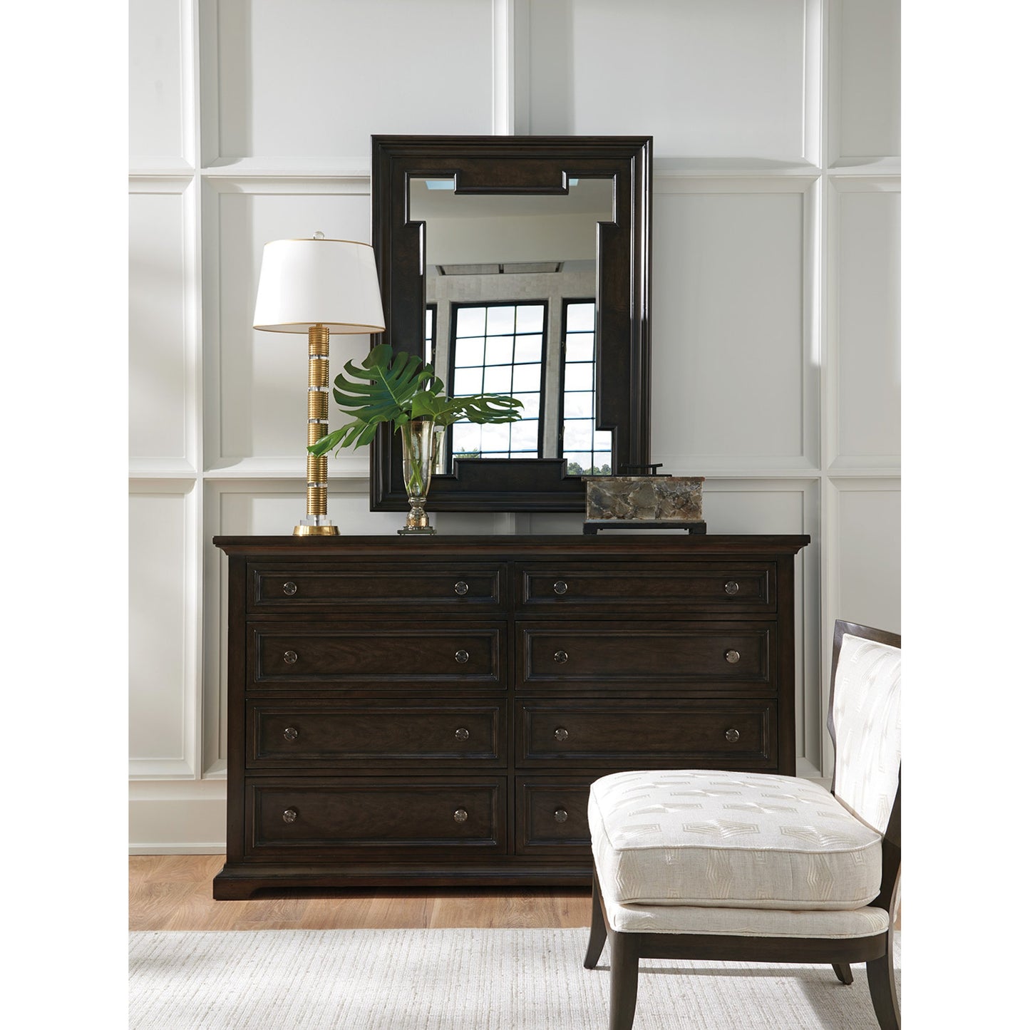 003 SR-834914 | Lifestyle | Highwood Mirror by Barclay Butera. Made from unique in a transitional style.
