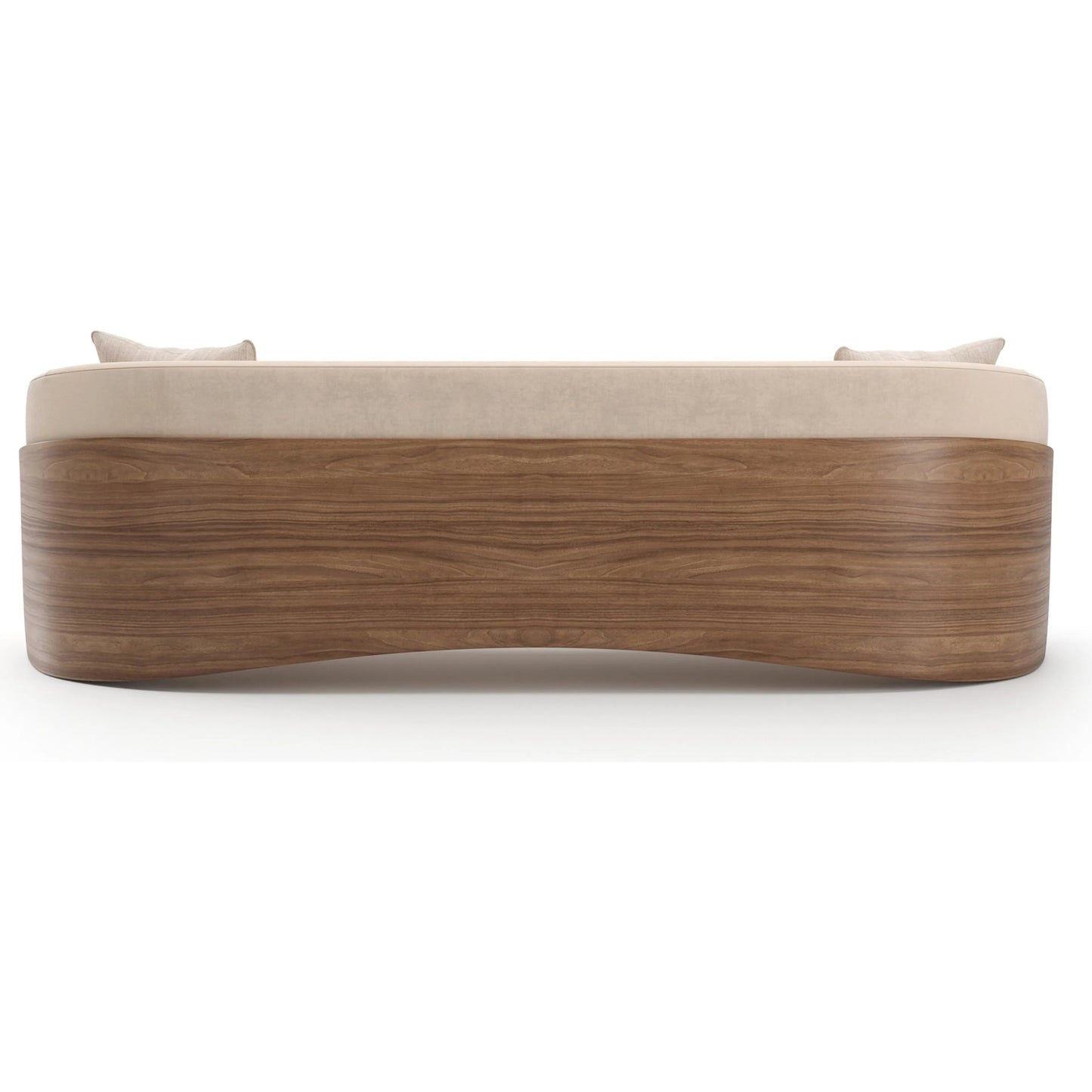 004 SI-2462223 | Additional Silo | Fleur Wood Back Sofa by Caracole in porcini. Made from unique in a transitional style.