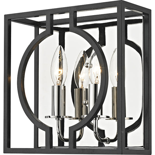 001 S-312684 | Primary Silo | Octavio Wall Sconce by Hudson Valley in aged iron, polished nickel. Made from steel in a transitional style.