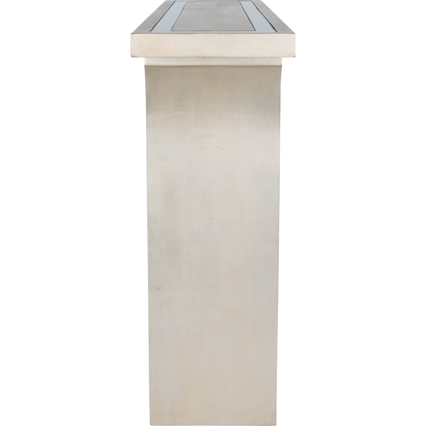006 O-BUTLER-9201345 | Additional Silo | Katya Console Table by Butler Specialty Company in silver and silver leaf. Made from poplar hardwood solids, distressed mirror in a modern style.