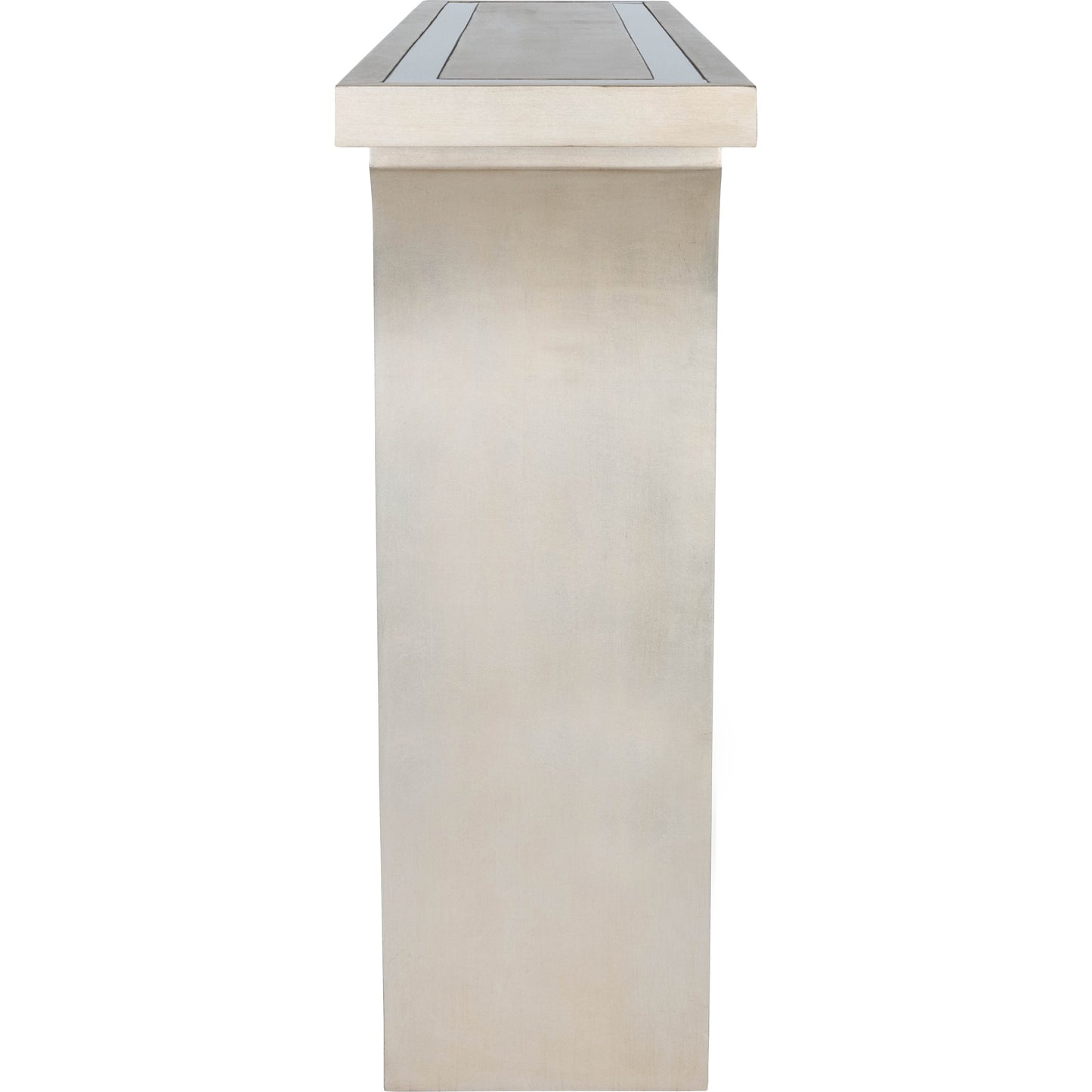 005 O-BUTLER-9201345 | Additional Silo | Katya Console Table by Butler Specialty Company in silver and silver leaf. Made from poplar hardwood solids, distressed mirror in a modern style.