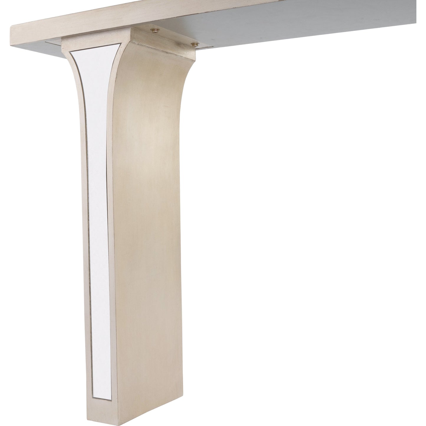 010 O-BUTLER-9201345 | Additional Silo | Katya Console Table by Butler Specialty Company in silver and silver leaf. Made from poplar hardwood solids, distressed mirror in a modern style.