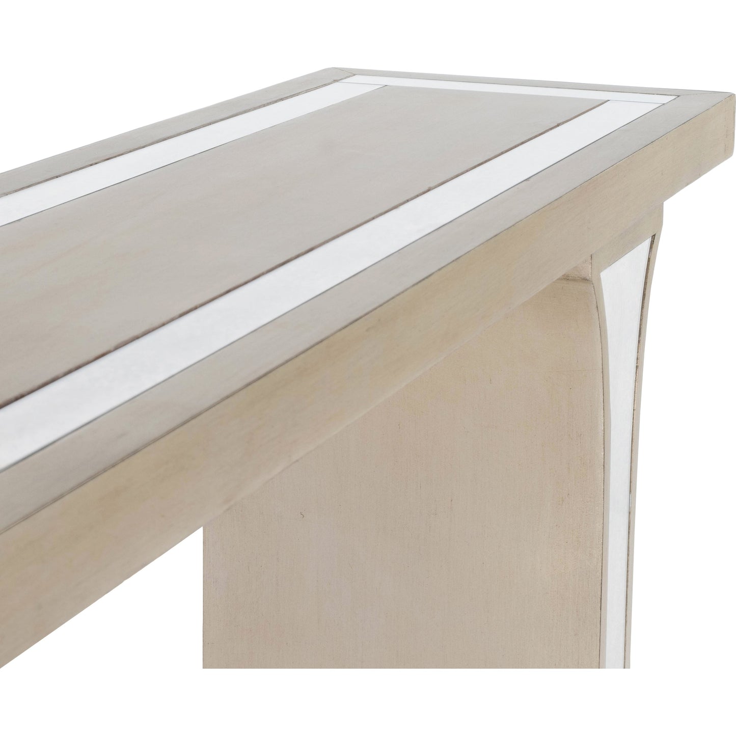 009 O-BUTLER-9201345 | Additional Silo | Katya Console Table by Butler Specialty Company in silver and silver leaf. Made from poplar hardwood solids, distressed mirror in a modern style.