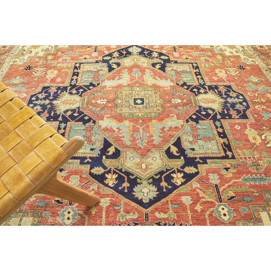 Fine Serapi 9206 Rug by Exquisite Rugs in rust, ivory. Made from new zealand wool in a unique style.