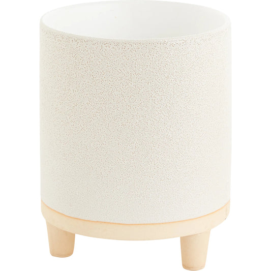001 SI-2264068 | Primary Silo | Delray Footed Pot by Accent Decor in white. Made from ceramic in a transitional style.
