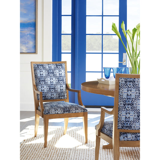 Eastbluff Upholstered Arm Chair by Barclay Butera in sandstone. Made from unique in a transitional style.