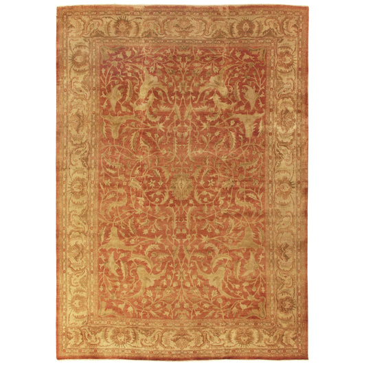 001 SI-2544014,SI-2544015,SI-2544016 | Primary Silo | Antique Weave Oushak 9210 Rug by Exquisite Rugs in rust, ivory. Made from new zealand wool in a unique style.