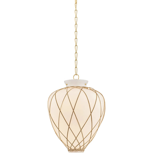 Apple Valley Pendant by Hudson Valley in aged brass. Made from unique in a modern style.