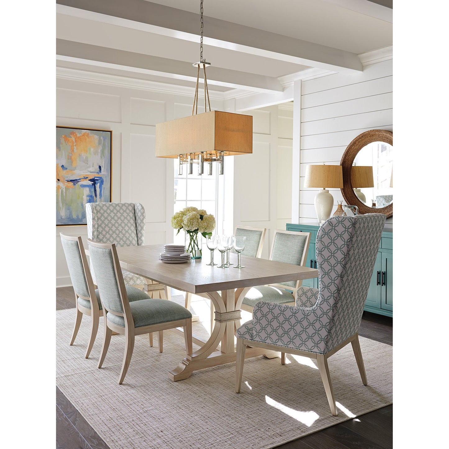 006 SR-834974 | Lifestyle | Oceanfront Rectangular Dining Table by Lexington. Made from unique in a transitional style.