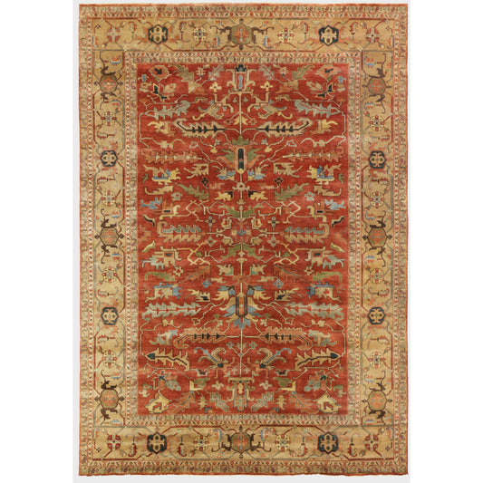 Antique Weave Serapi 9225 Rug by Exquisite Rugs in rust, gold. Made from new zealand wool in a unique style.