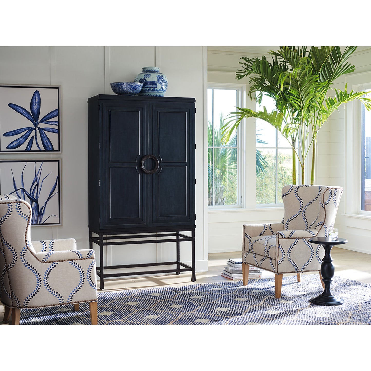 010 SR-834920 | Lifestyle | Jade Bar Chest on Stand by Lexington. Made from unique in a coastal style.