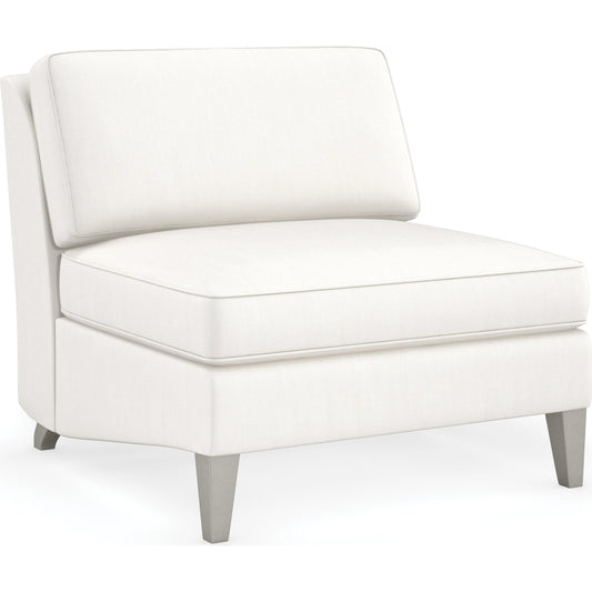 Victoria Armless Chair by Caracole in cream, gold and sparkling argent. Made from unique in a modern style.