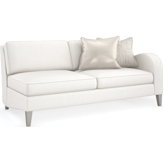 Victoria Loveseat by Caracole in sparkling argent. Made from unique in a modern style.