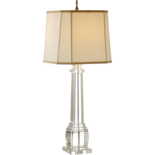 Copely Lamp by Wildwood in clear. Made from crystal, glass in a transitional style.