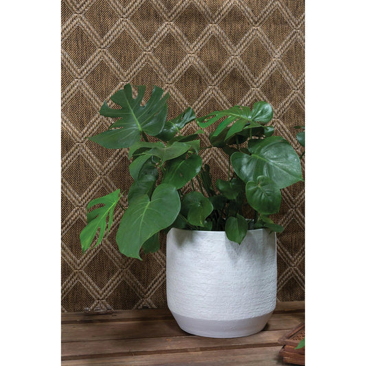 Ray Pot by Accent Decor in white. Made from ceramic in a modern style.