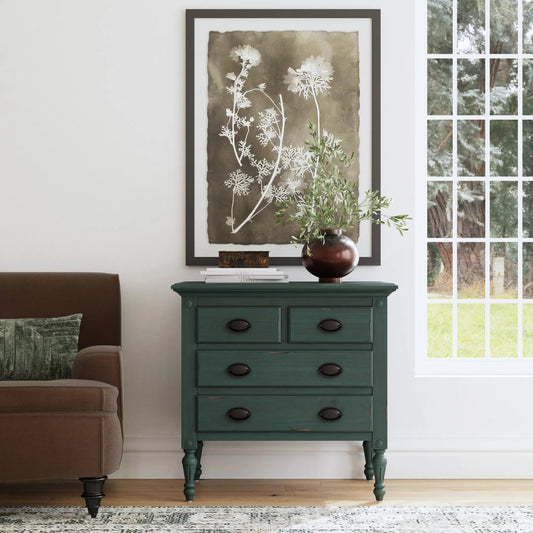 Easterbrook Accent Chest by Butler Specialty Company in green. Made from mahogany wood, mdf, plywood, resin, mahogany veneer, bronze in a traditional style.