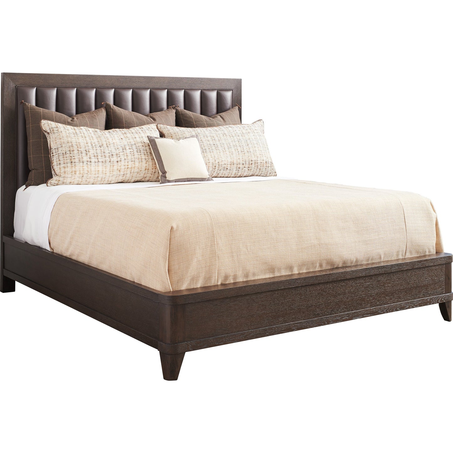 000 SI-1770777,SI-1770778,SI-1770779 | Primary Silo | Talisker Bed by Barclay Butera in dark mocha. Made from unique in a transitional style.