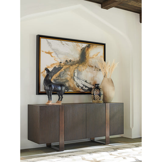 Stein Buffet by Lexington in dark mocha. Made from unique in a modern style.