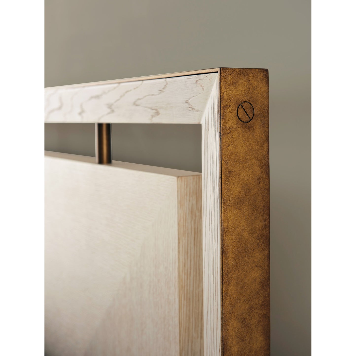 002 SI-1770752,SI-1770753,SI-1770754 | Closeup | Post Ranch Panel Bed by Barclay Butera in winter white. Made from unique in a coastal style.