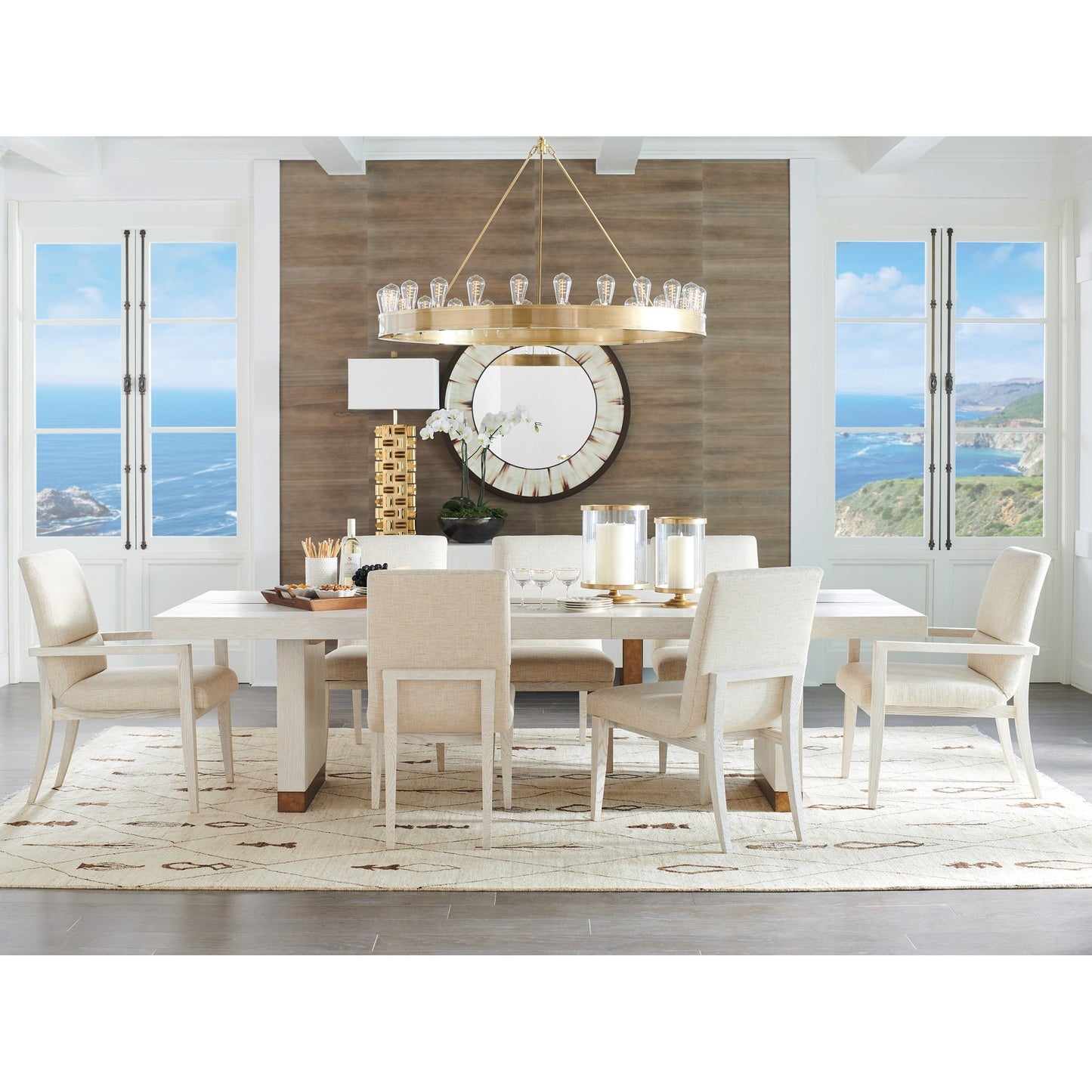 002 SI-1770745 | Lifestyle | Palmero Side Chair by Lexington in winter white. Made from unique in a coastal style.