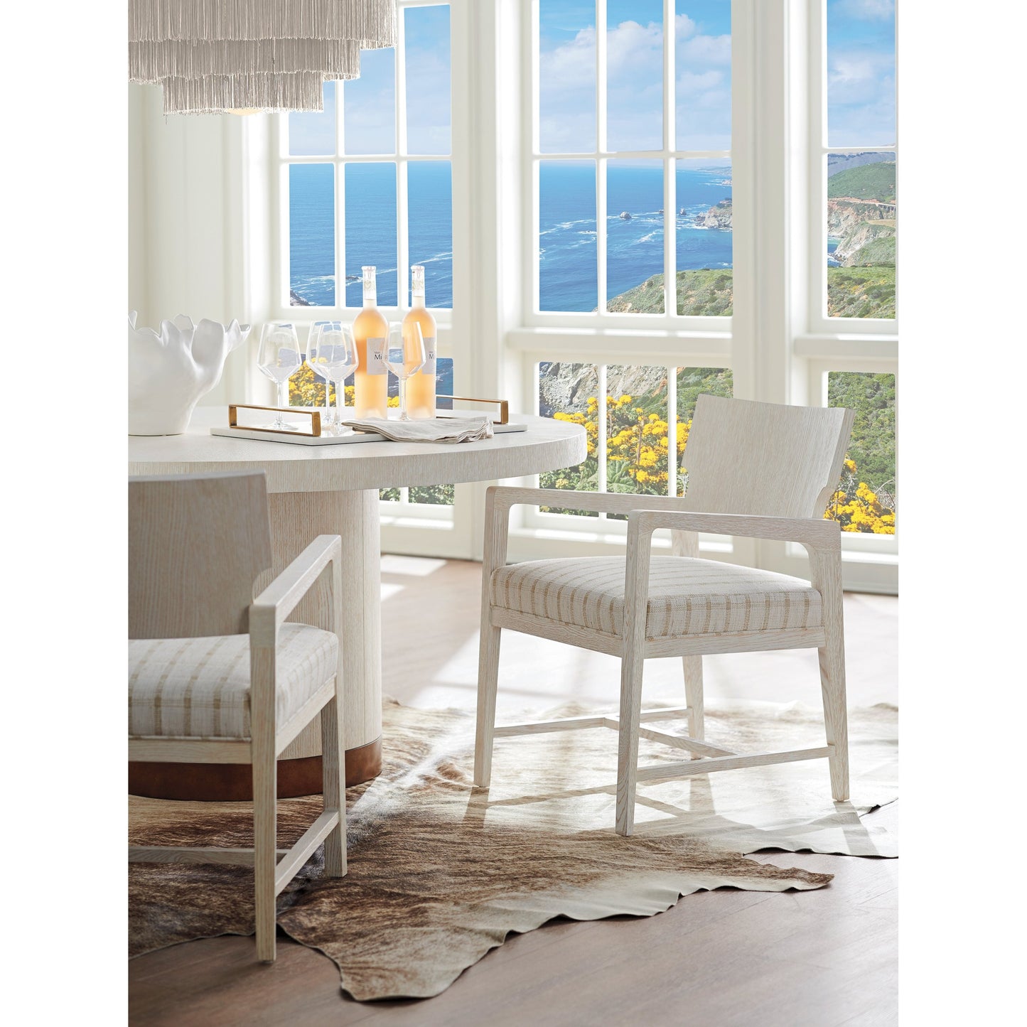 003 SI-1770757 | Lifestyle | Ridgewood Dining Chair by Lexington in winter white. Made from unique in a coastal style.