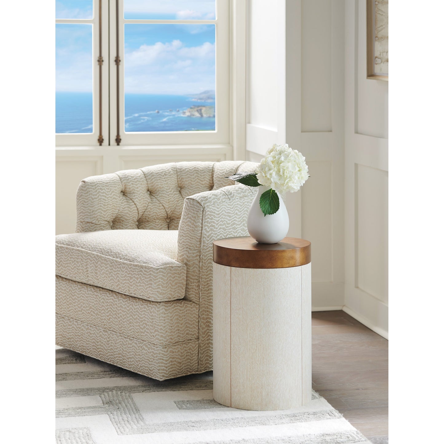 003 SI-1770679 | Lifestyle | Crest End Table by Lexington in calais brass. Made from unique in a modern style.