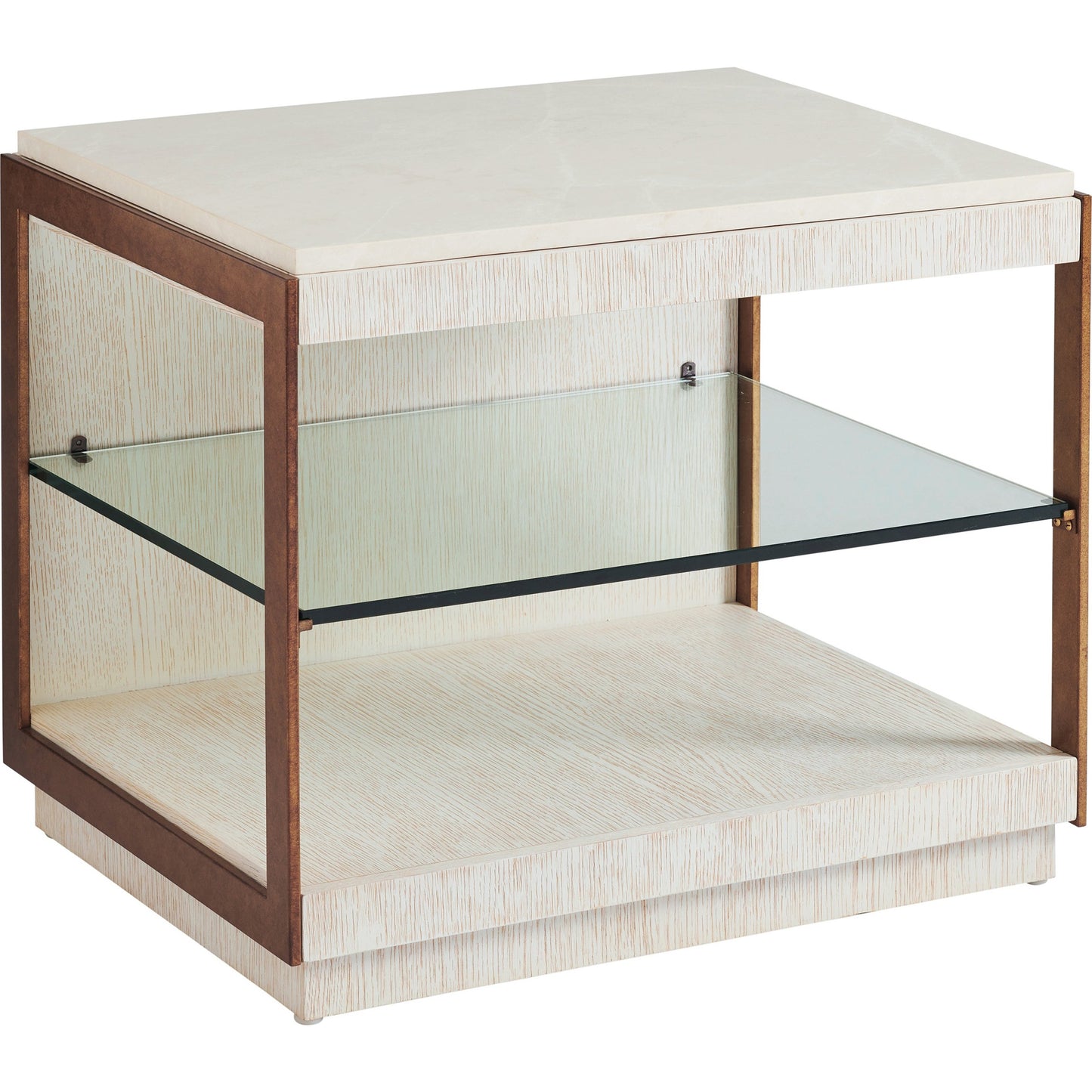 001 SI-1770748 | Additional Silo | Point Lobos End Table by Lexington in winter white. Made from unique in a modern style.