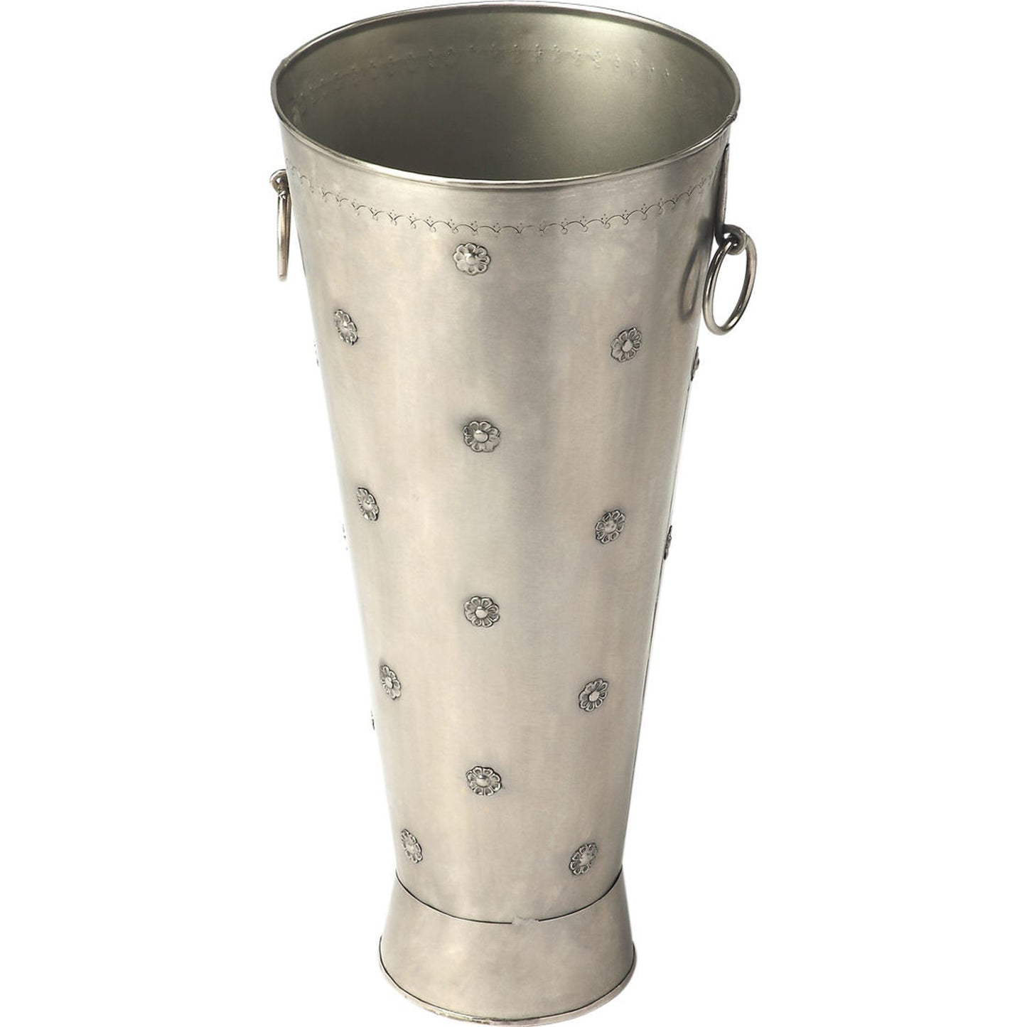 001 O-BUTLER-9338025 | Additional Silo | Richfield Umbrella Stand by Butler Specialty Company in silver and metalworks. Made from iron in a modern style.