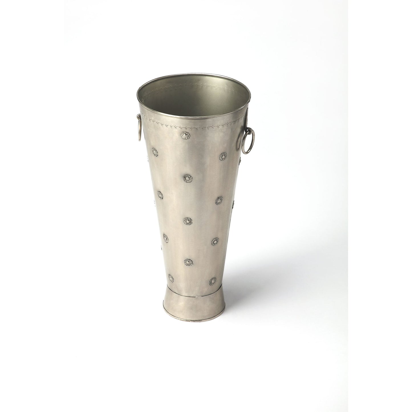 002 O-BUTLER-9338025 | Additional Silo | Richfield Umbrella Stand by Butler Specialty Company in silver and metalworks. Made from iron in a modern style.