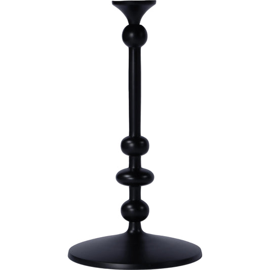 Zora Distressed Iron Pedestal Side Table by Butler Specialty Company in black and metalworks. Made from aluminum in a modern style.