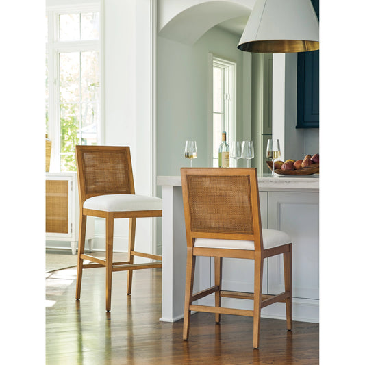 Cleo Counter Stool by Barclay Butera in table rock. Made from unique in a cottage & farmhouse style.