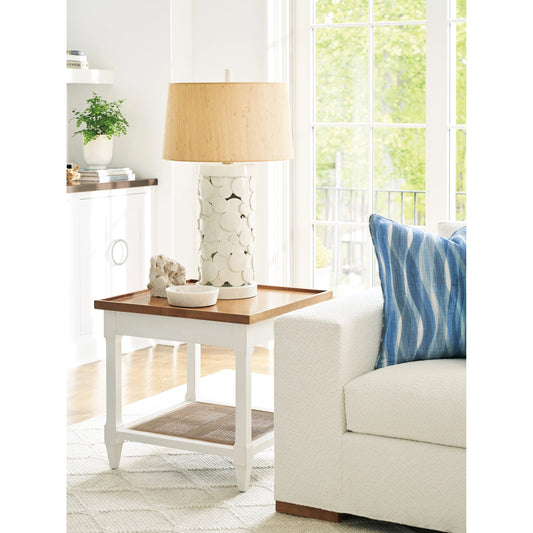 Temple End Table by Lexington in white tides. Made from unique in a cottage & farmhouse style.