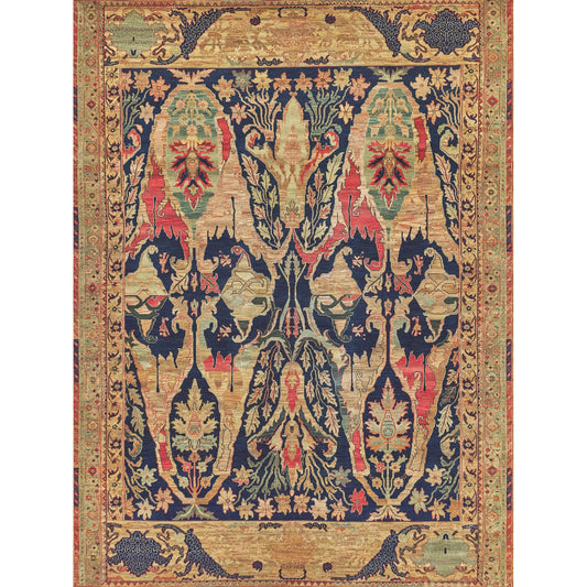 Jurassic Rug - Beige, Blue, Gold by Exquisite Rugs in beige, blue, gold. Made from new zealand wool in a unique style.
