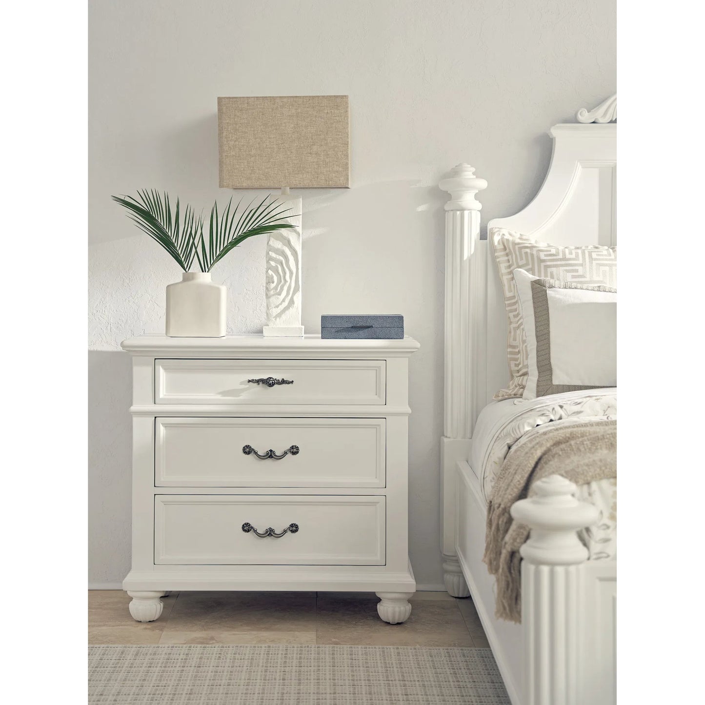 003 SI-2242514 | Additional Silo | Caruso Nightstand by Barclay Butera in polo mallet white. Made from unique in a unique style.
