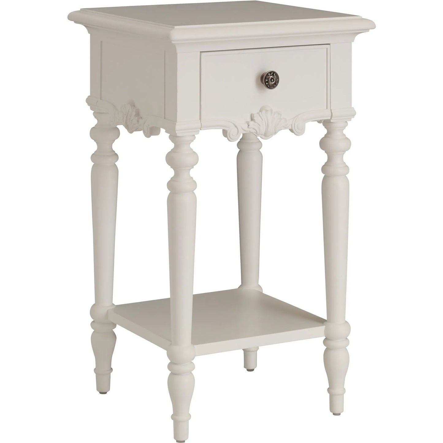 001 SI-2242515 | Primary Silo | Genoa Night Table by Barclay Butera in polo mallet white. Made from unique in a unique style.