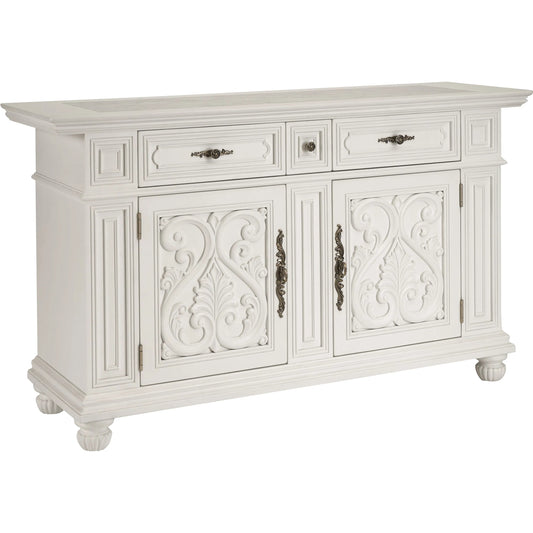 Amalfi Buffet by Lexington in polo mallet white. Made from unique in a traditional style.