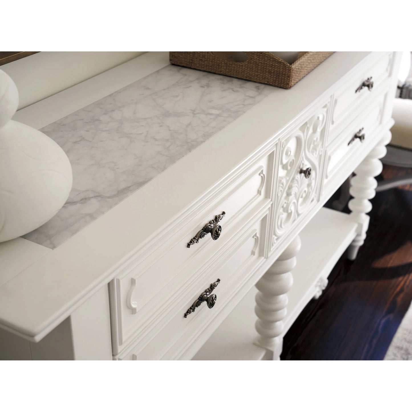 002 SI-2242518 | Additional Silo | Realto Sideboard by Barclay Butera in polo mallet white. Made from unique in a unique style.